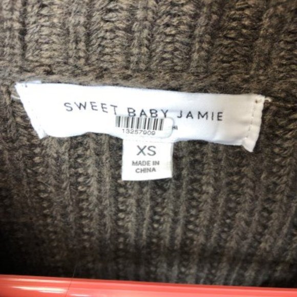 Sweet Baby Jamie XS Brown Chunky Knit Sweater - Picture 3 of 5